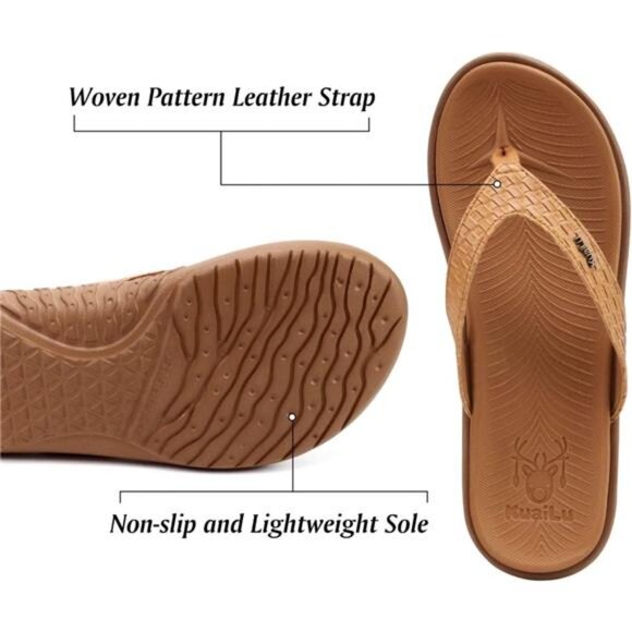 Womens Flip Flops Ladies Yoga Mat Comfortable Walking Thong Sandals - Picture 4 of 7